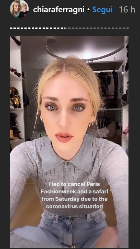 Chiara Ferragni: "Pregate per mia nonna, sta male (ma non ha il coronavirus)"